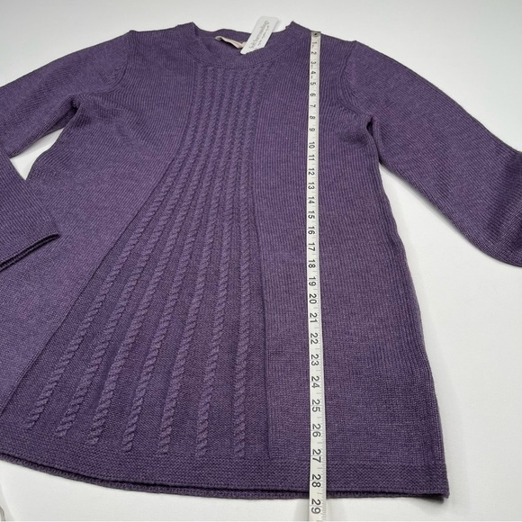 Soft Surroundings Sydney Knit Sweater Purple Wool Boho Winter Fall Office New - Picture 10 of 15